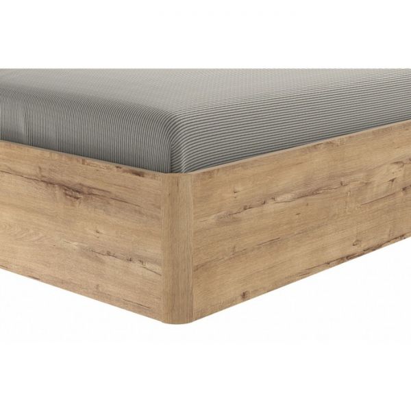 Кровать Livorno НМ 040.52 Х, 1600х2000, к/з Канзас 4, 10 26 Софт Графит, Дуб Бунратти