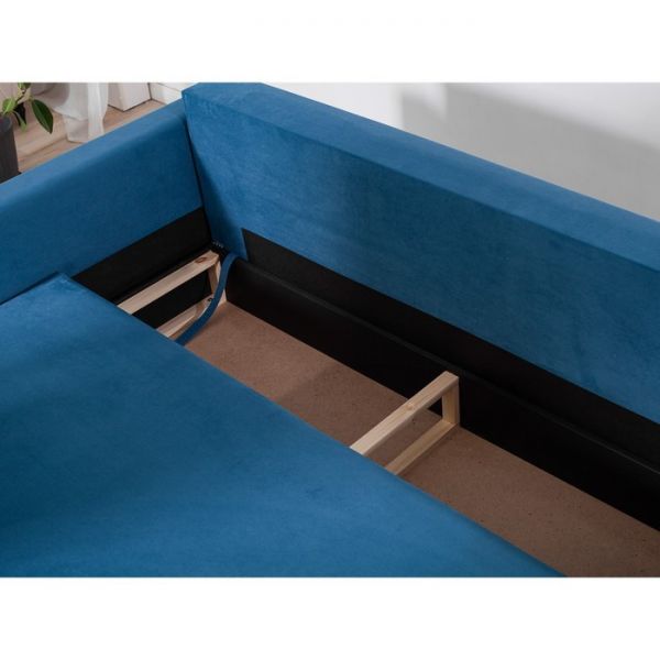 Прямой диван «Ванкувер», механизм еврокнижка, велюр, цвет серый