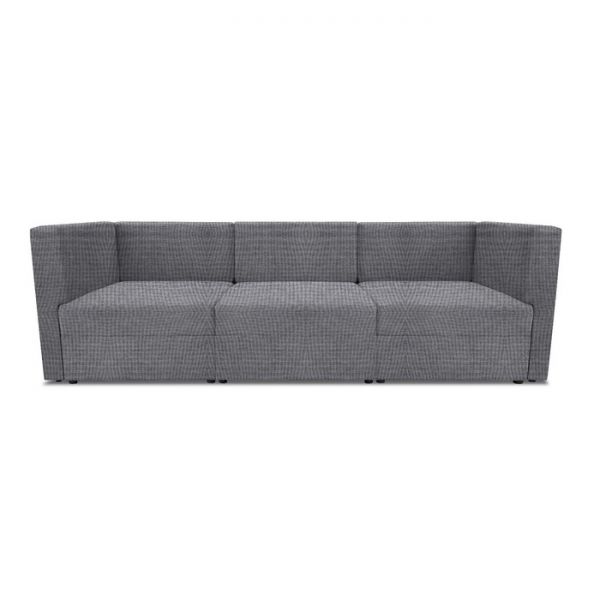 Диван модульный прямой «Бергамо», три секции, рогожка, цвет savana plus mocca