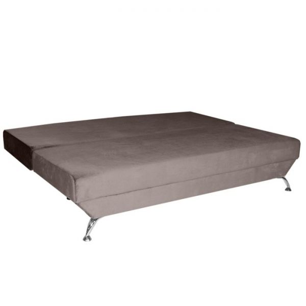 Прямой диван «Юность 17», механизм еврокнижка, ППУ, велюр, цвет бежевый