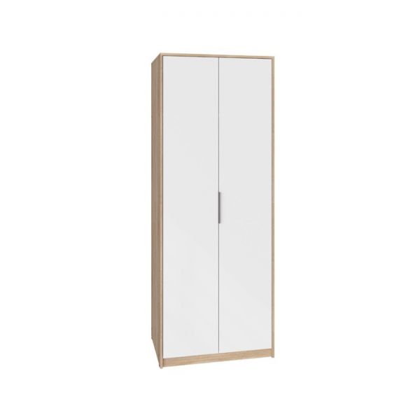 Шкаф 2-х створчатый Нордик, 803х575х2110,  Дуб сонома светлый/Белая Аляска