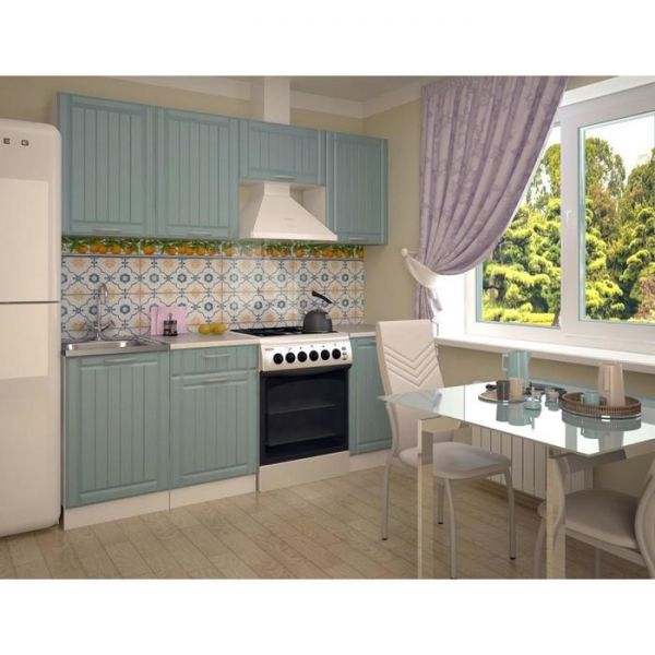 Шкаф навесной РоялВуд, 300х400х720, Белый/Голубой прованс