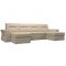 П-образный диван «Клайд», механизм дельфин, экокожа, цвет бежевый