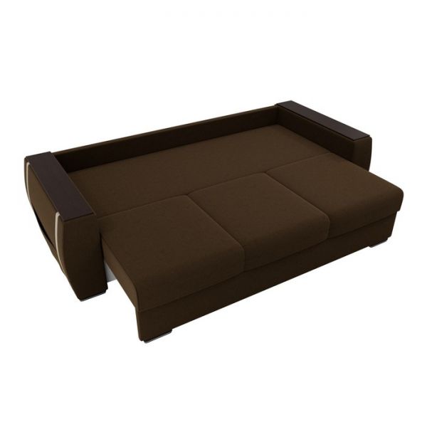 Прямой диван «Брион», механизм еврокнижка, рогожка, цвет серый