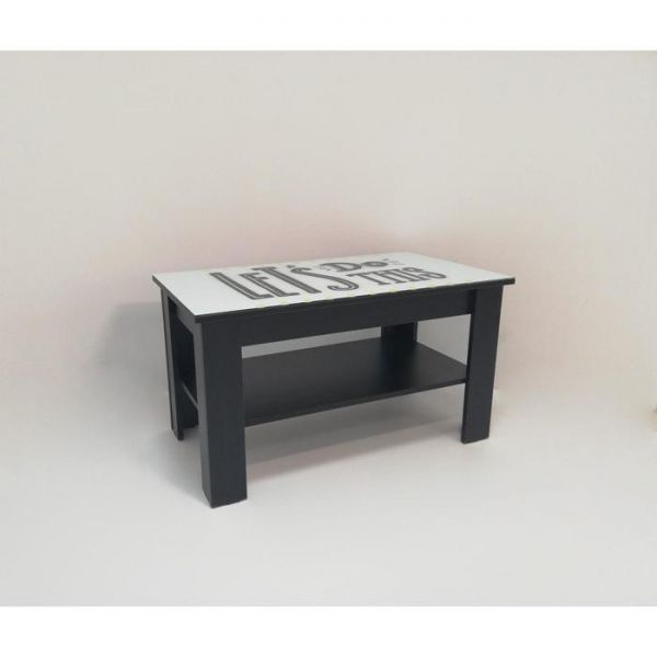 Стол журнальный «Бостон мини», 900 ? 500 ? 500 , стекло, цвет стимул / чёрный