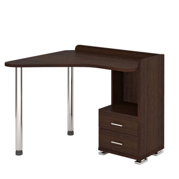 Стол СКМ-55, угол левый, 1100 ? 900 ? 810 мм, цвет белый жемчуг