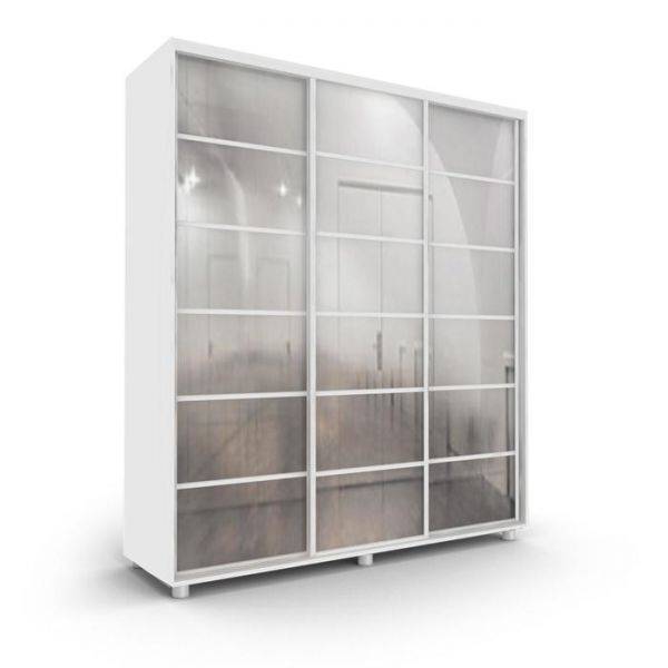 Шкаф-купе Стильный зеркало Белый 1800х600х2300