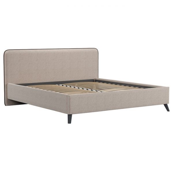 Кровать Миа, 1800х2000, ортопедическое осн+ПМ, Купер 03/Бежевый