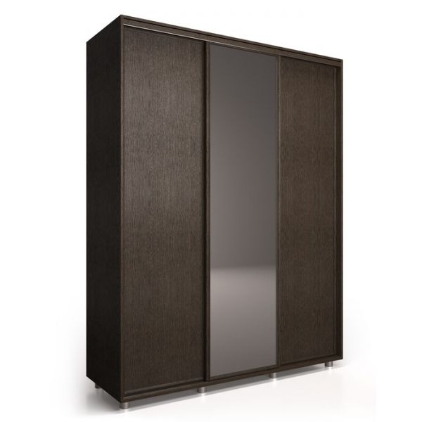 Шкаф-купе Удачный 1 зеркало 2370х600х2300 Венге Темный