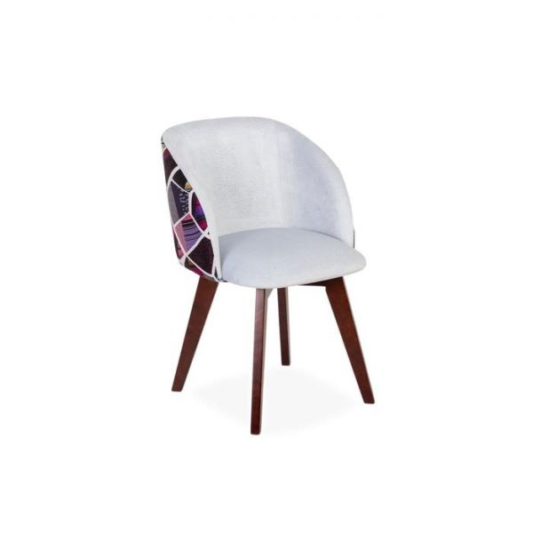 Стул Милли Аврора 13 голубой велюр/ Стандарт массив Черешня