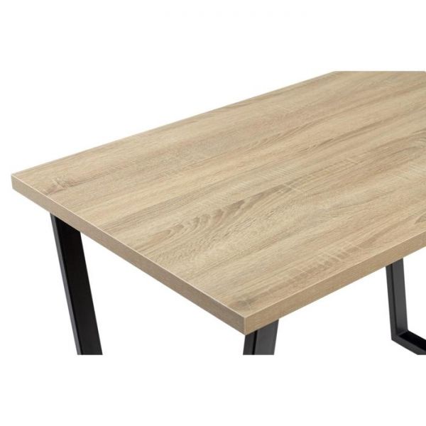 Стол АТЛАНТ-11 1300*800х750 Дуб Бардалино серый/Опора АТЛАНТ-Черный матовый