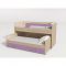 Кровать 2-х ярусная №16 1950х870х1100 дуб молочный/лиловый