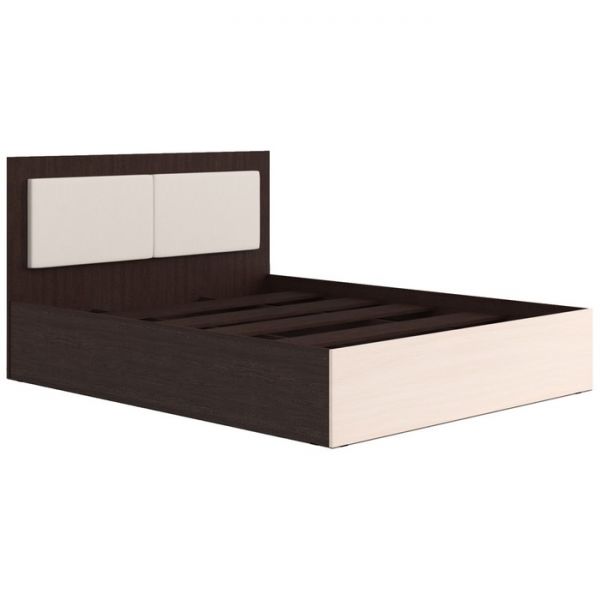 Кровать Кр-15, 1600х2000, Дуб выбеленный/Венге