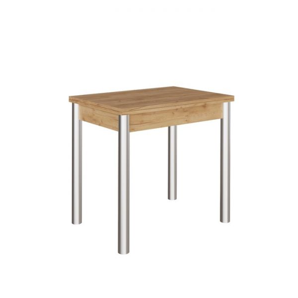 Стол обеденный раскладной СО-06, 800х580(1160)х736, дуб крафт золотой