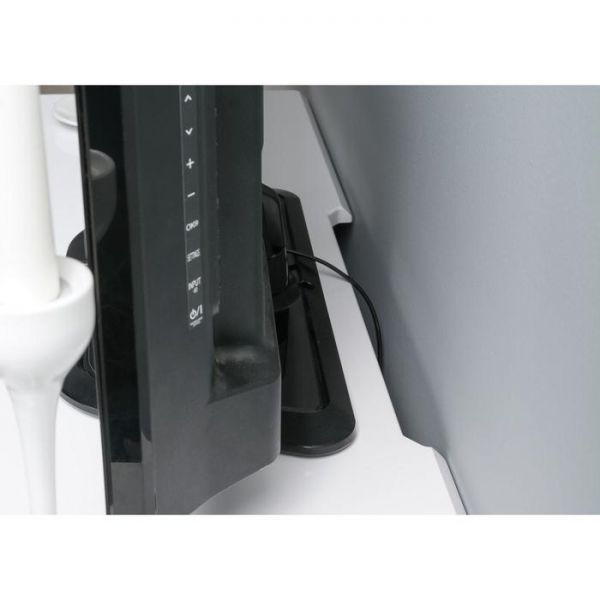 Тумба под ТВ Спейс 13.269, 1088х336х457, Белый/Белый глянец МДФ