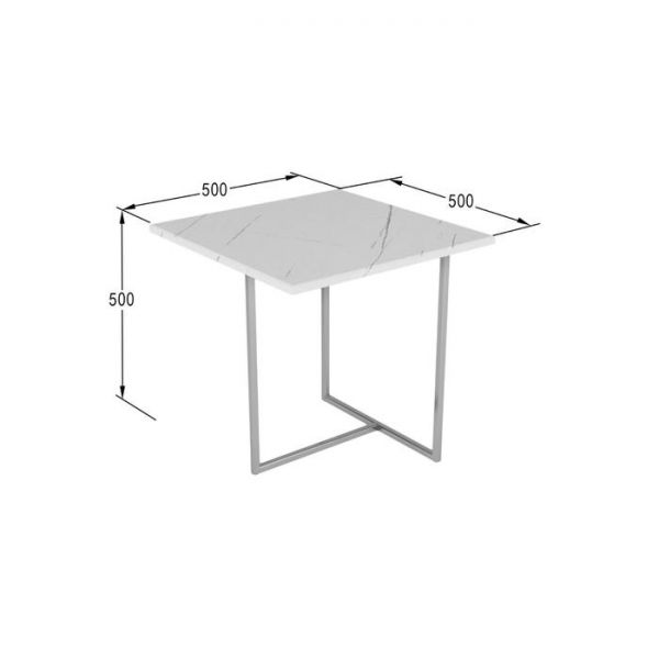 Стол журнальный «Бекко», 500 ? 500 ? 500 мм, цвет чёрный мрамор