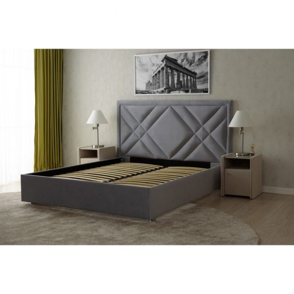 Кровать «Акрополь» с ПМ, 140 ? 200 см, ЭКО ПМ деревянный каркас, 1 ящик, цвет velutto 51