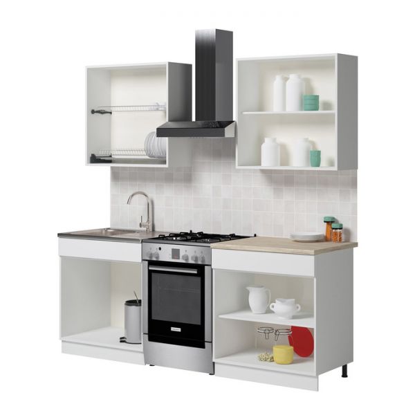 Кухонный Гарнитур Алиса 1, 1200 мм, цвет Дуб Сонома/Белый