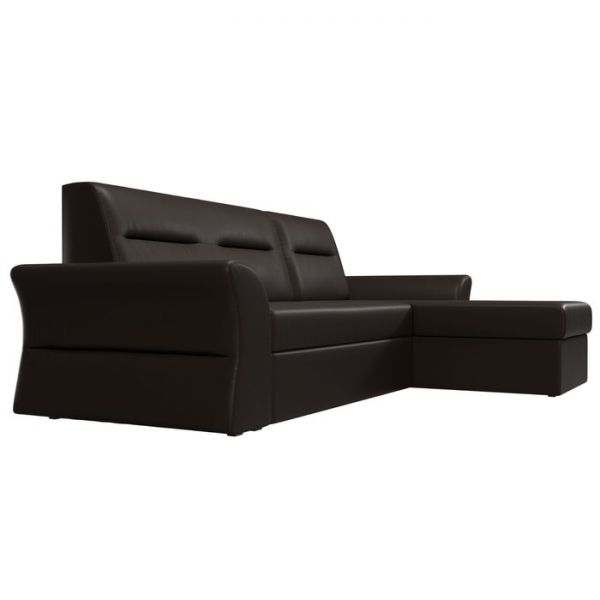 Угловой диван «Клайд», механизм дельфин, экокожа, цвет бежевый