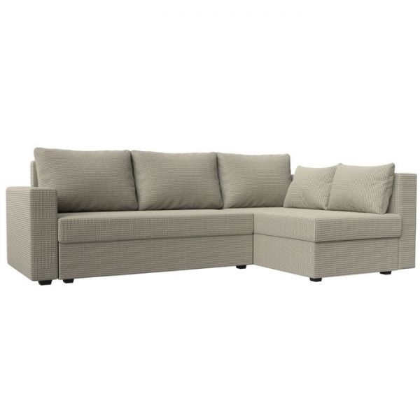 Угловой диван «Мансберг», механизм еврокнижка, угол левый, рогожка, цвет корфу 02