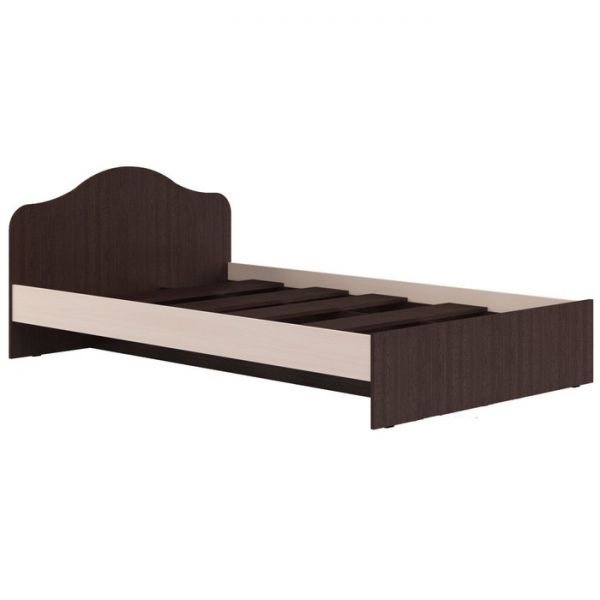 Кровать двуспальная Кр-2 1200 770х1240х2030 Дуб выбеленный/Венге