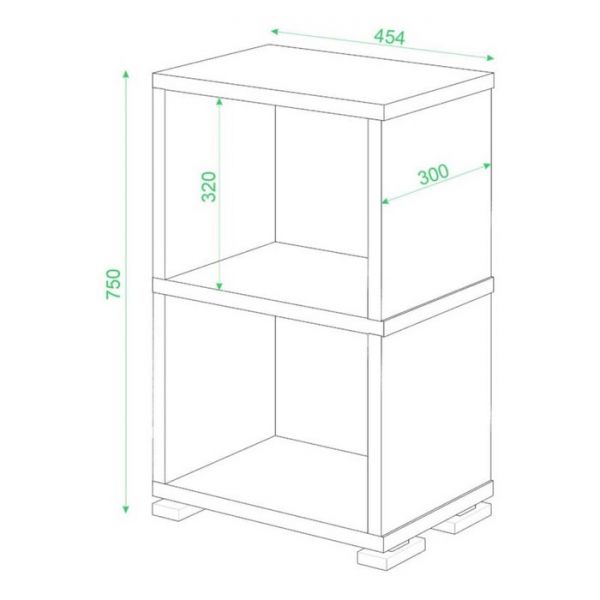 Стеллаж, 450 ? 300 ? 750 мм, цвет белый жемчуг