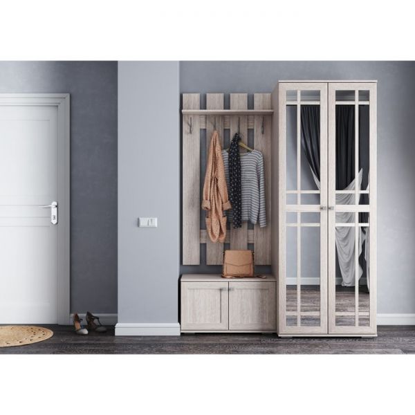 Тумба для прихожей ТПр-9 РИВЬЕРА 470х800х420 Ясень Шимо Светлый