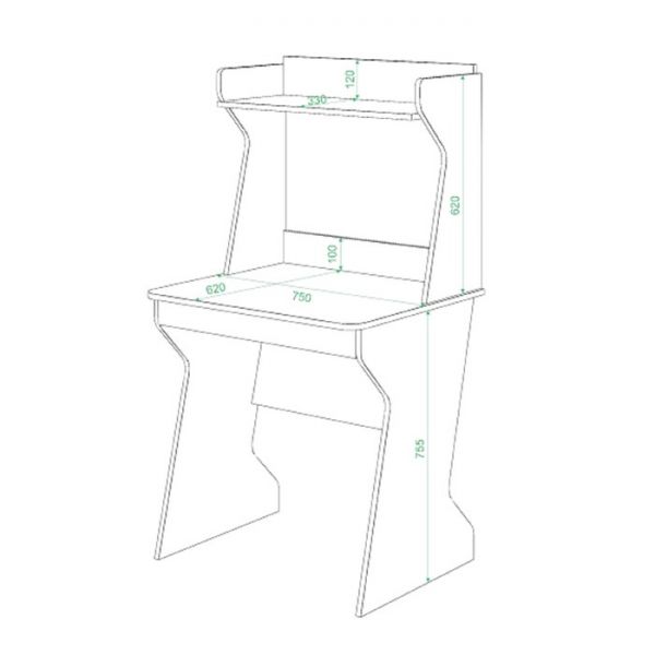 Стол компьютерный «СК 11», 750 ? 620 ? 1430 мм, цвет карамель / венге