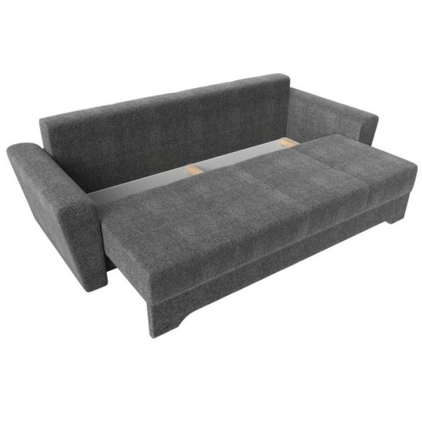 Диван прямой «Амстердам», механизм еврокнижка, рогожка, цвет серый