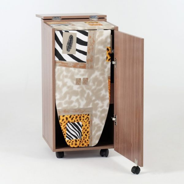 Комод с гладильной доской К1, 410 ? 421 ? 840, ясень шимо тёмный / ясень шимо светлый