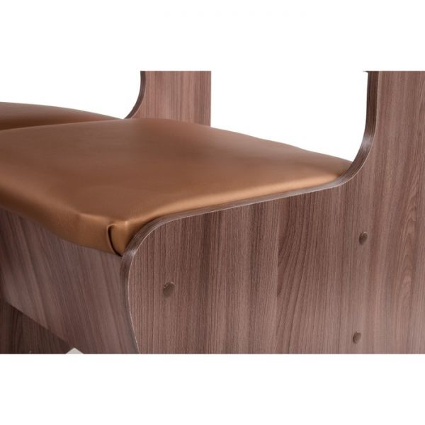 Кухонный уголок универсальный Тюльпан 1350х1000х840 Шимо ясень темный/Шоколад крем беж