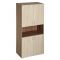Шкаф для документов с нишей 800х420х1900 Ясень шимо светлый/темный