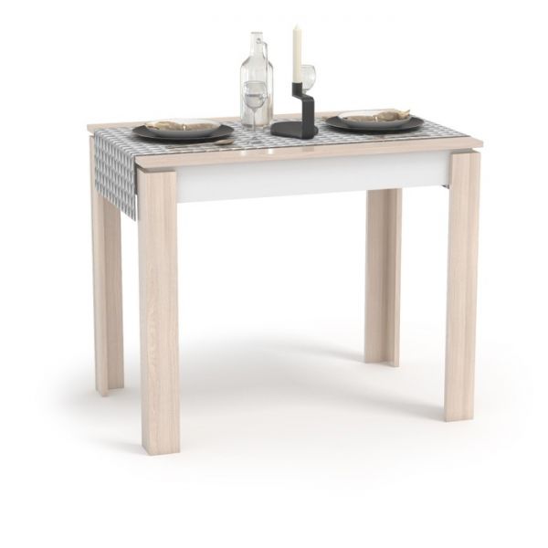 Стол обеденный Оптима,шимо светлый/белый