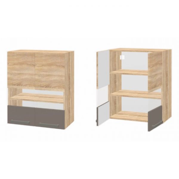 Кухня «Николь» со столешницей, размер 1.6 м, материал ЛДСП, цвет сонома / латте