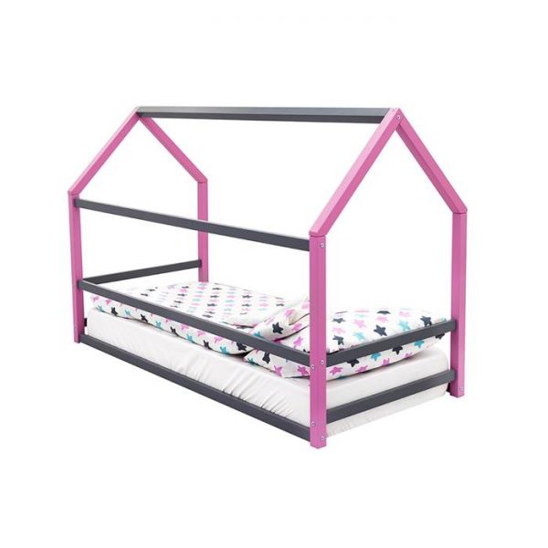 Детская кровать-домик Монтессори Бельмарко Svogen лаванда-графит