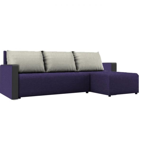 Угловой диван «Алиса 3», рогожка, цвет savana chocolate / savana camel / мarvel dark brown