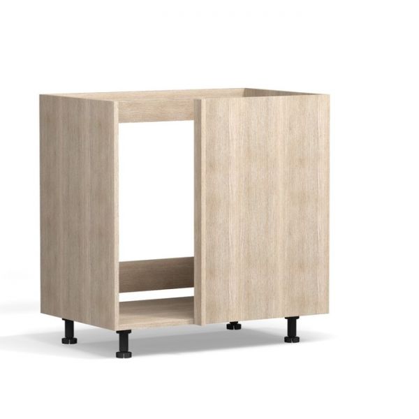 Шкаф напольный угловой Анжелика 800х510х820 Дуб молочный/Ясень