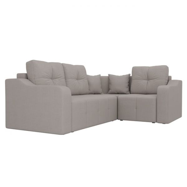 Угловой диван «Кембридж», механизм еврокнижка, рогожка, цвет бежевый