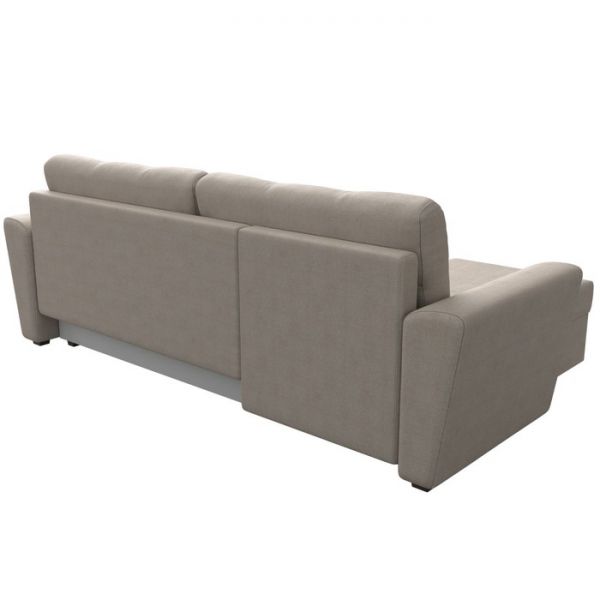 Угловой диван «Амстердам лайт», еврокнижка, правый угол, рогожка, цвет бежевый