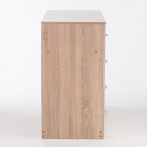 Комод 5 ящиков с дверью 1100х480х900 Дуб сонома/белый