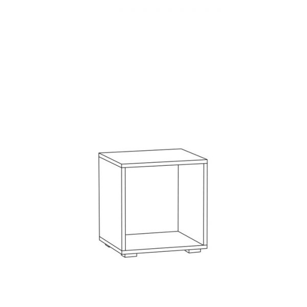 Тумба  Альба, 400х361х420, Белый премиум/Дуб крафт золотой