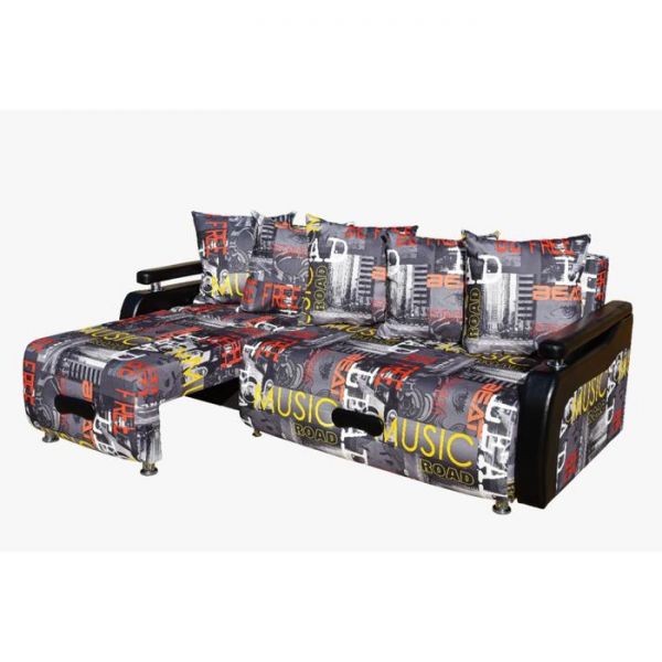 Диван "Эльза-12", ткань велюр MUSIC/экокожа