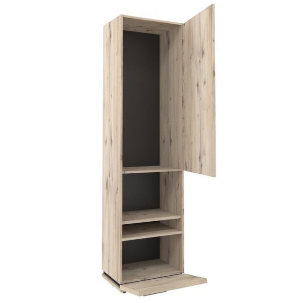 Шкаф Nature 1, 560 ? 416 ? 2116 мм, цвет гаскон пайн / чёрный