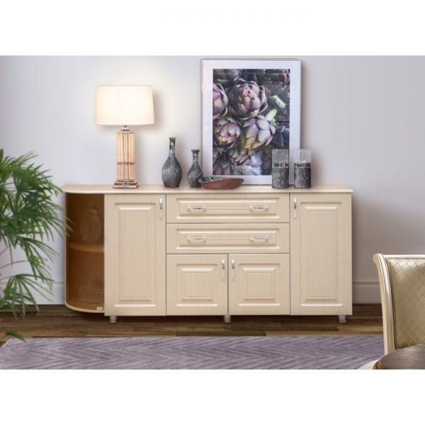 Комод №5, 1950 ? 425 ? 876 мм, левый, цвет дуб молочный / дуб выбеленный