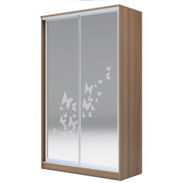 Шкаф-купе Хит-23-17-66 Ясень шимо тёмный, бабочки
