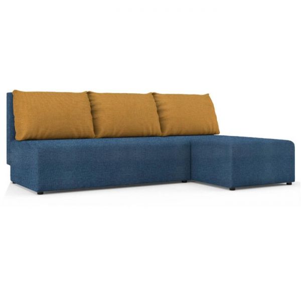 Угловой диван «Алиса», еврокнижка, рогожка, цвет savana plus coral / savana plus ivory