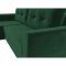 Угловой диван «Амстердам лайт», еврокнижка, правый угол, велюр, цвет зелёный