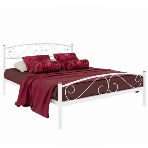 Кровать «Вероника плюс», 1200 ? 1900 мм, металл, цвет белый