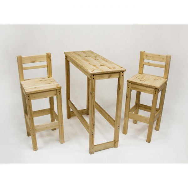 Барный стул с высокой спинкой, 400 ? 400 ? 1150 мм, цвет сосна