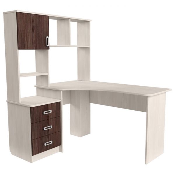 Стол компьютерный Альянс 7, 1380х1190х1550, Бодега светлый